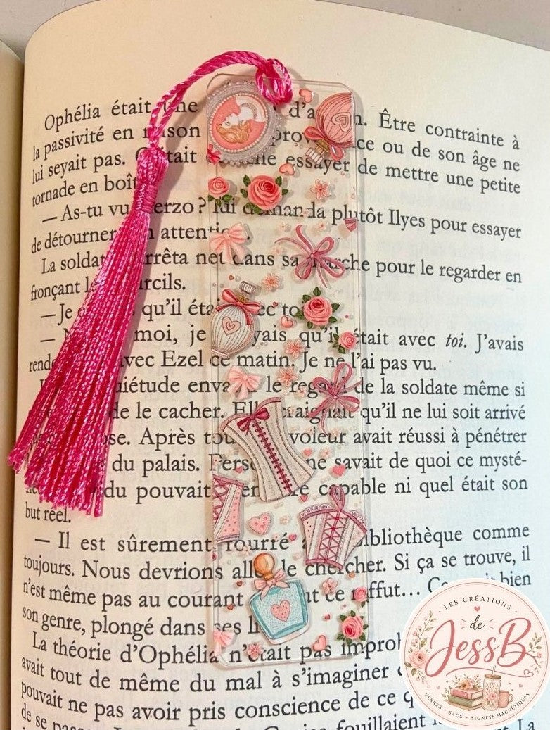 Signet acrylique - Fleurs Roses & Parfum