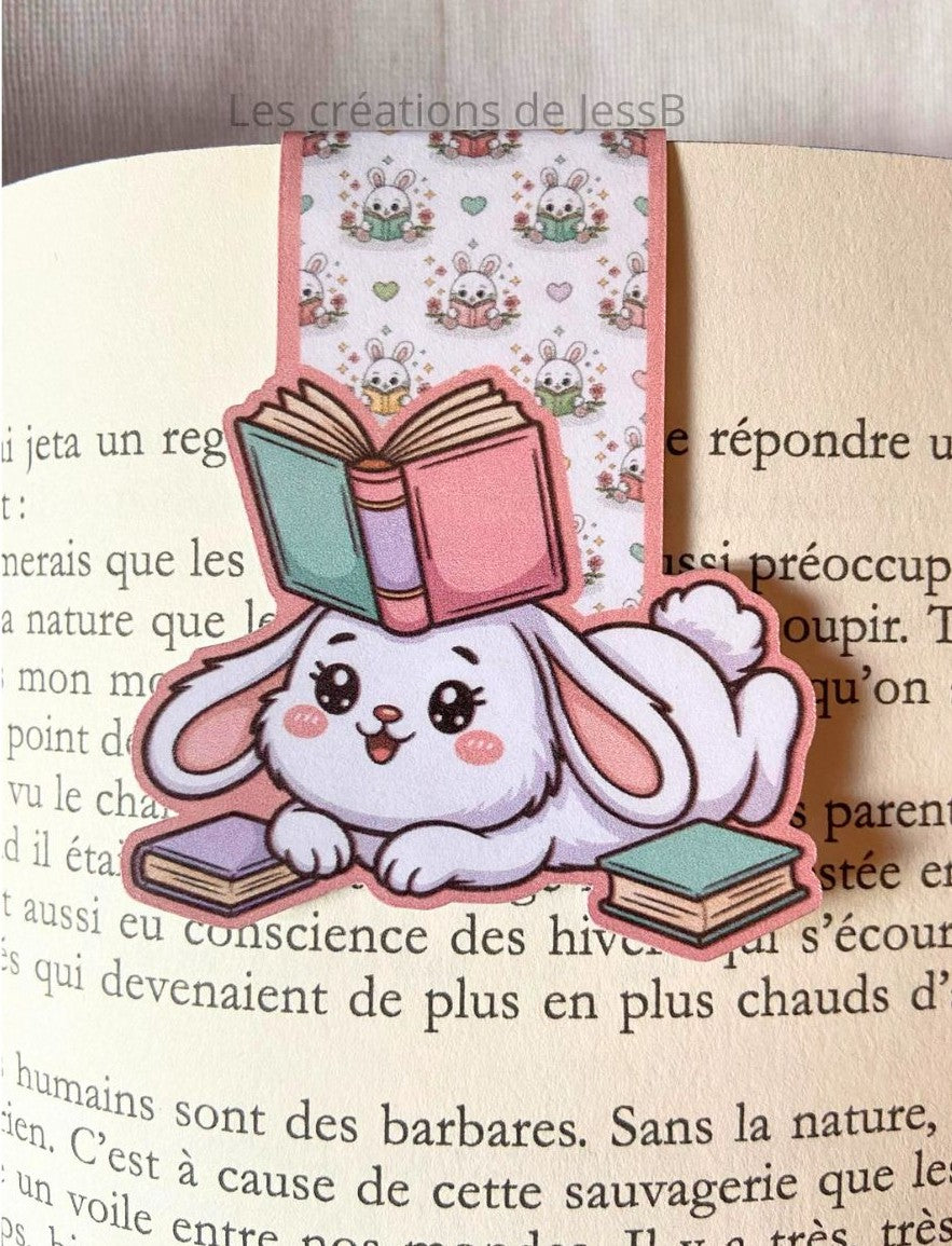 Signet magnétique - Lapin blanc