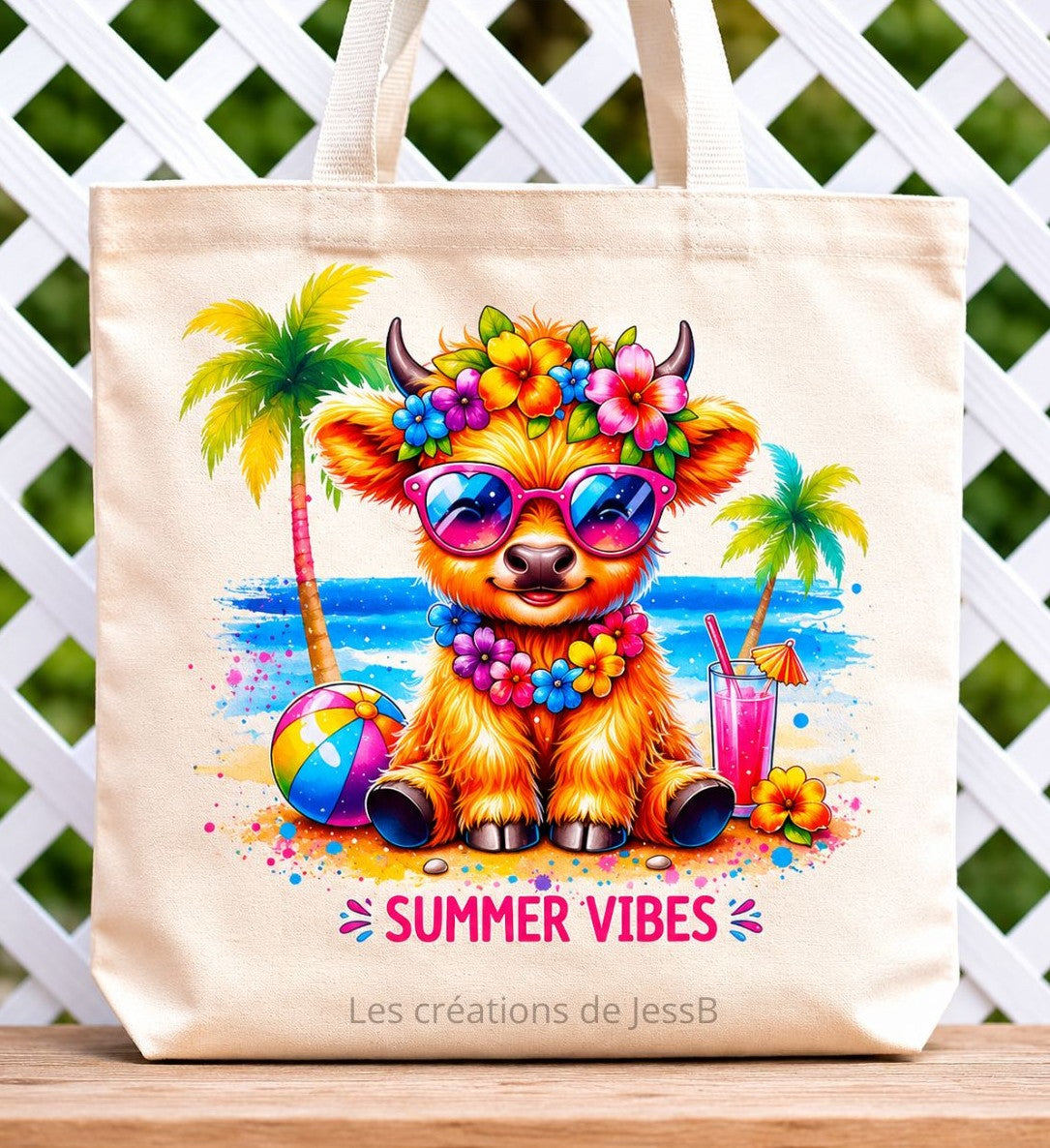 Tote bag – Vache Highland Summer