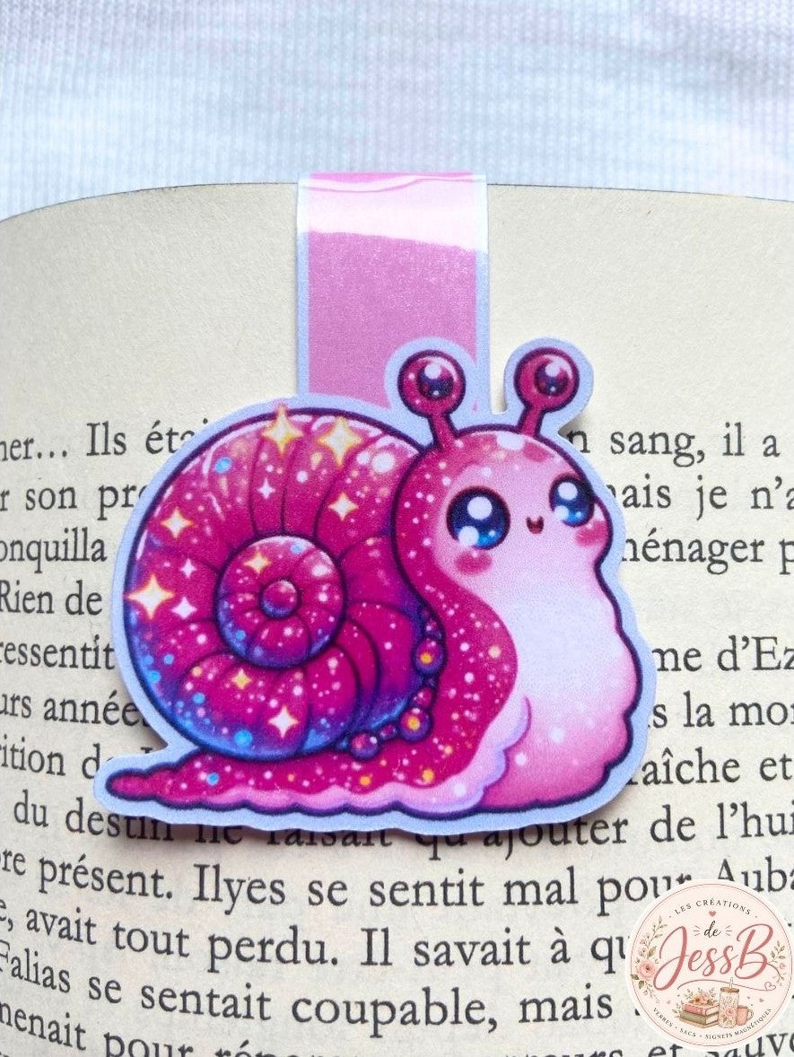 Signet magnétique – Escargot rose