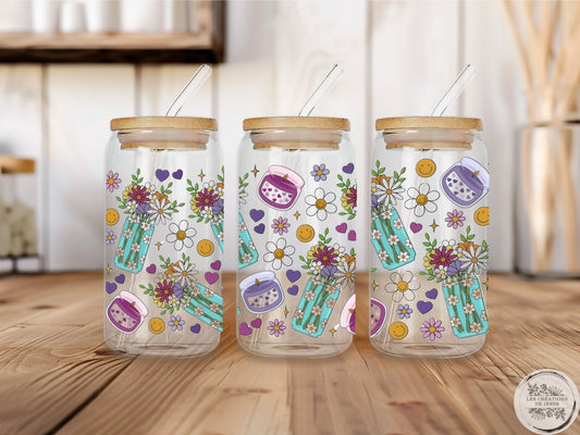 Verre en Vitre 16 oz – Fleurs & Bougies