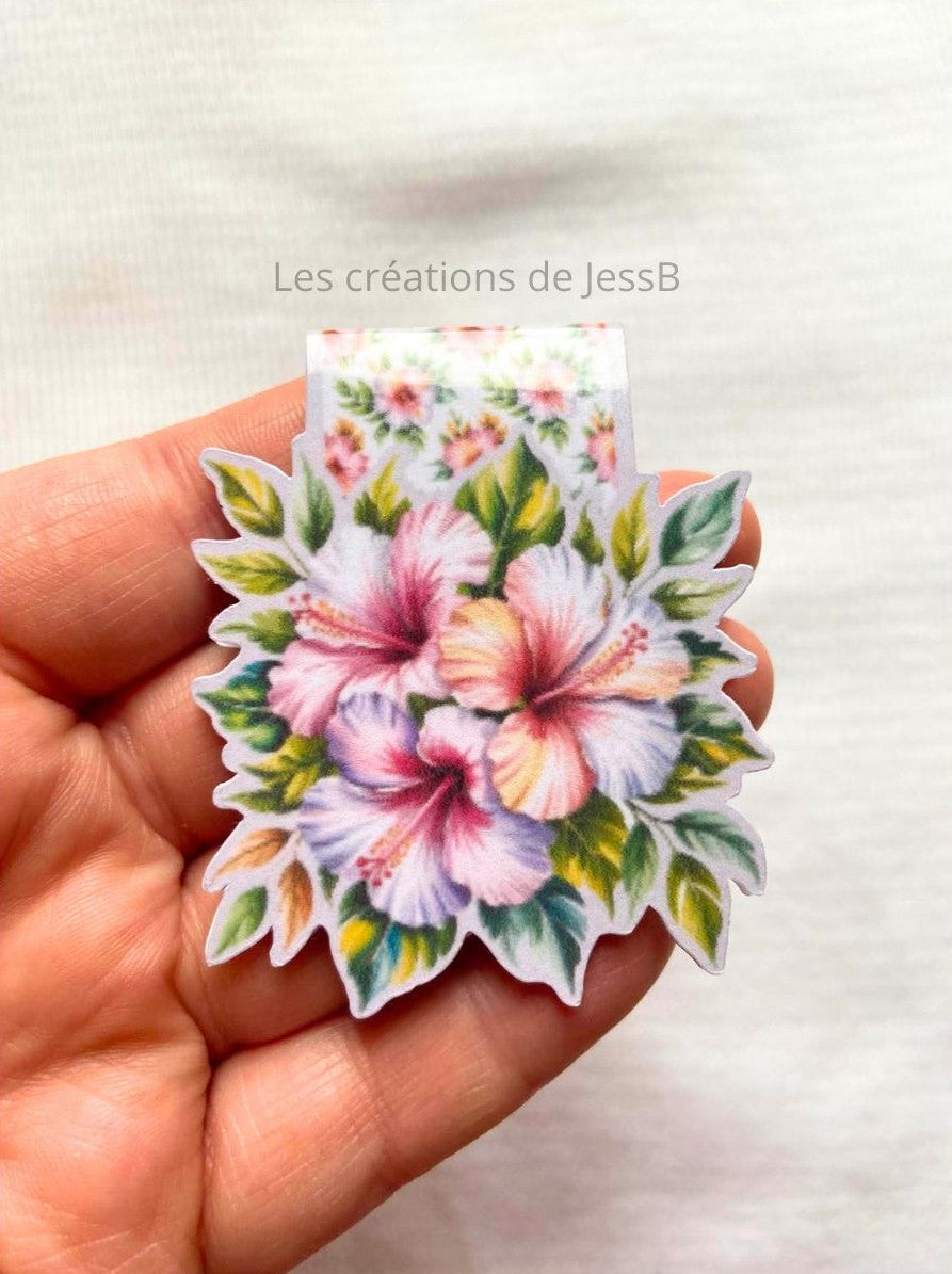Signet magnétique - fleur pastel