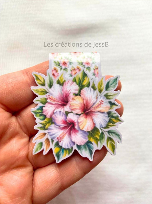 Signet magnétique - fleur pastel