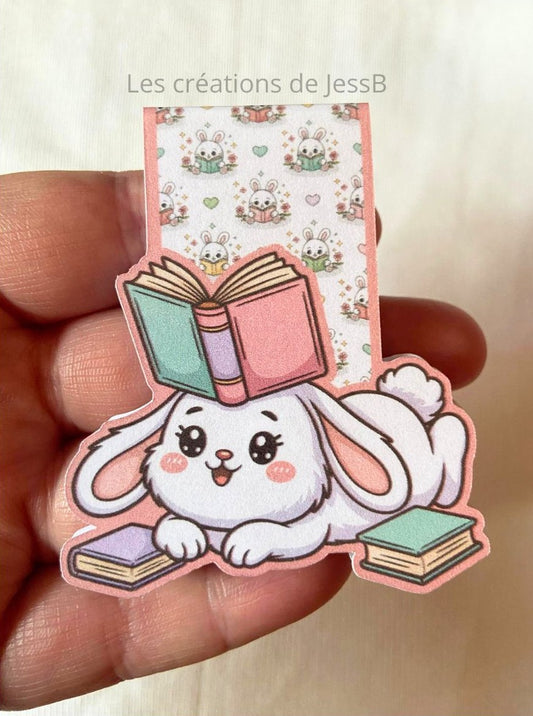 Signet magnétique - Lapin blanc
