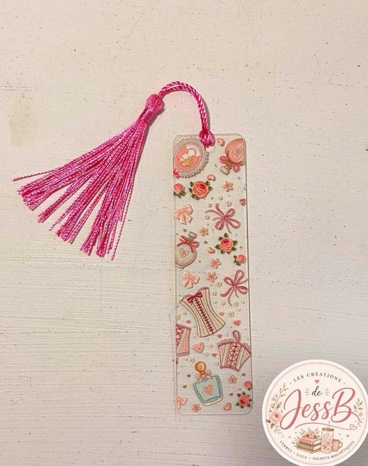 Signet acrylique - Fleurs Roses & Parfum