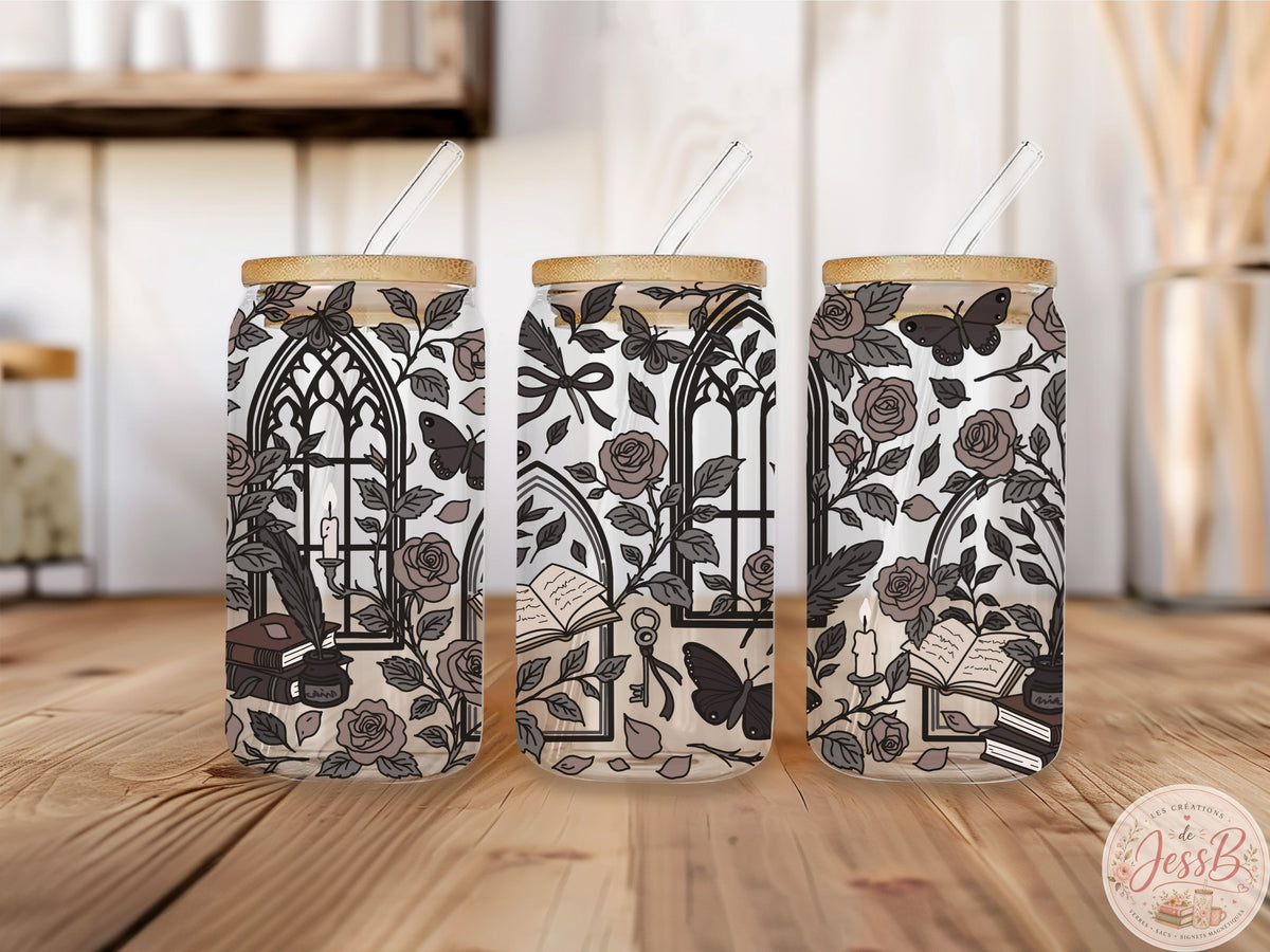 Verre  16 oz - Bibliothèque interdite