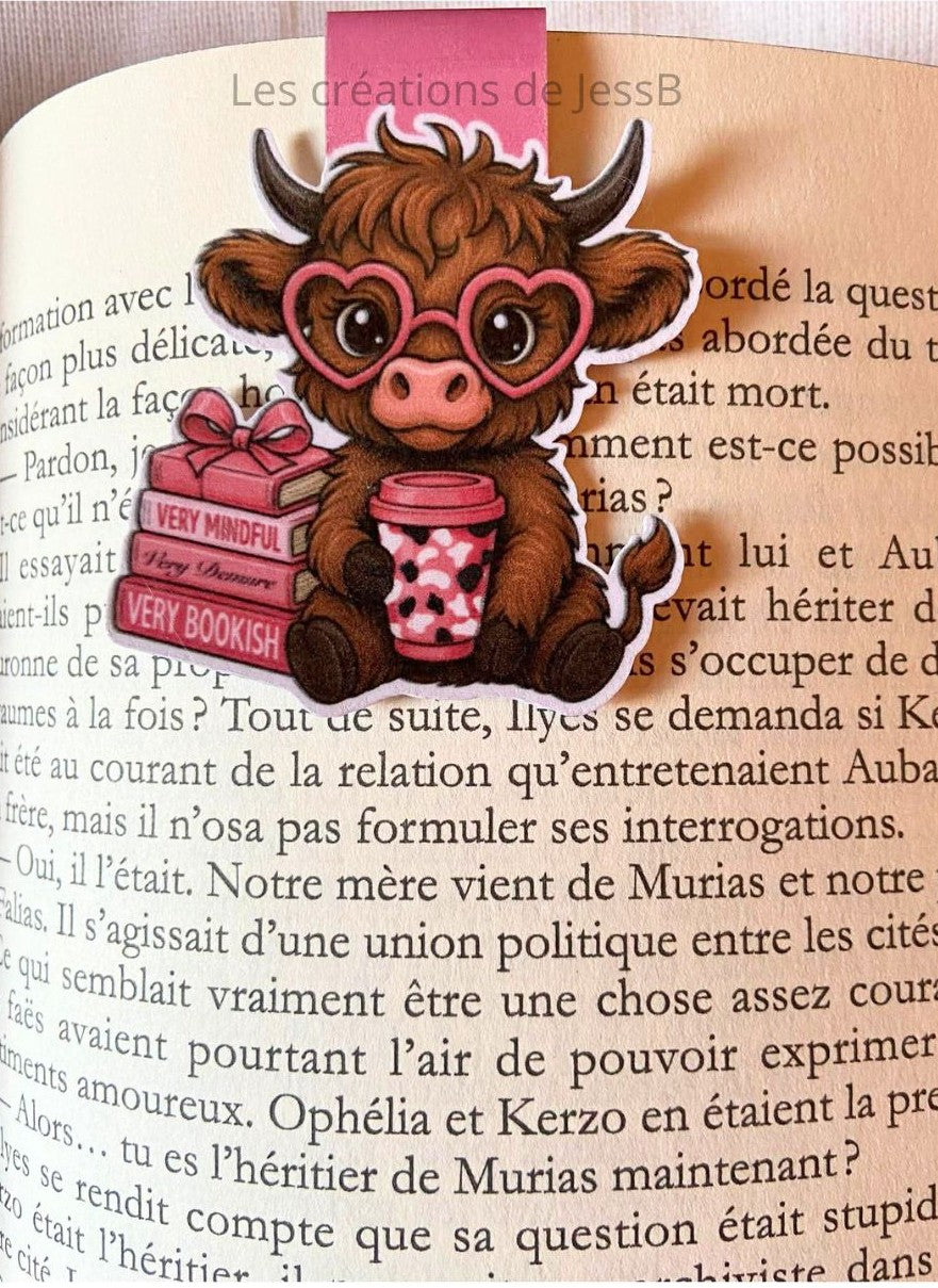 Signet magnétique - vache café  (Seconde chance)