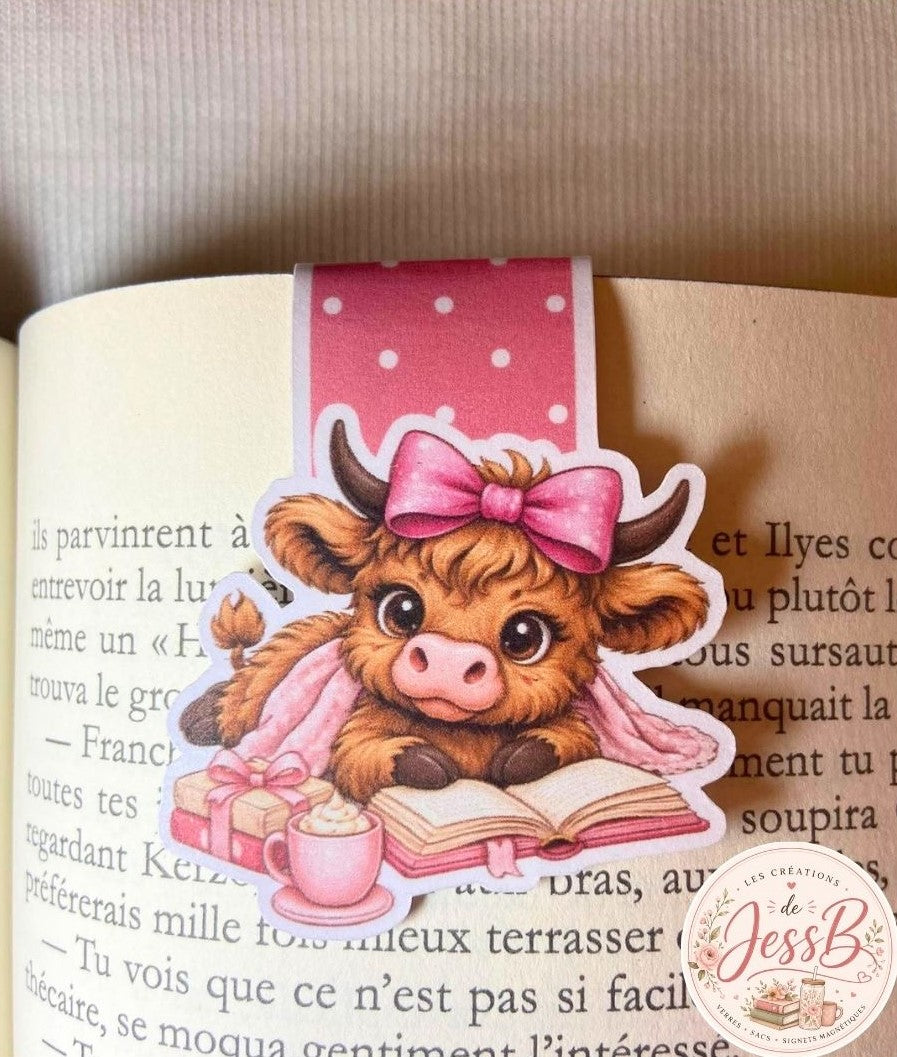 Signet magnétique - Vache Lectrice