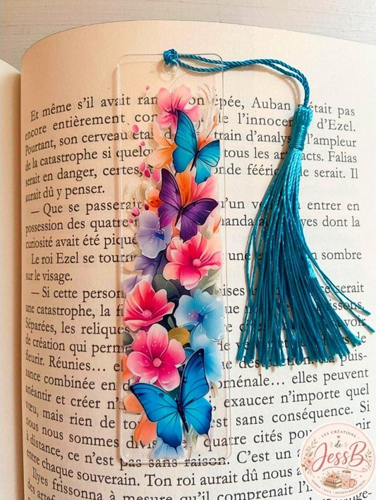 Signet acrylique – papillon bleu