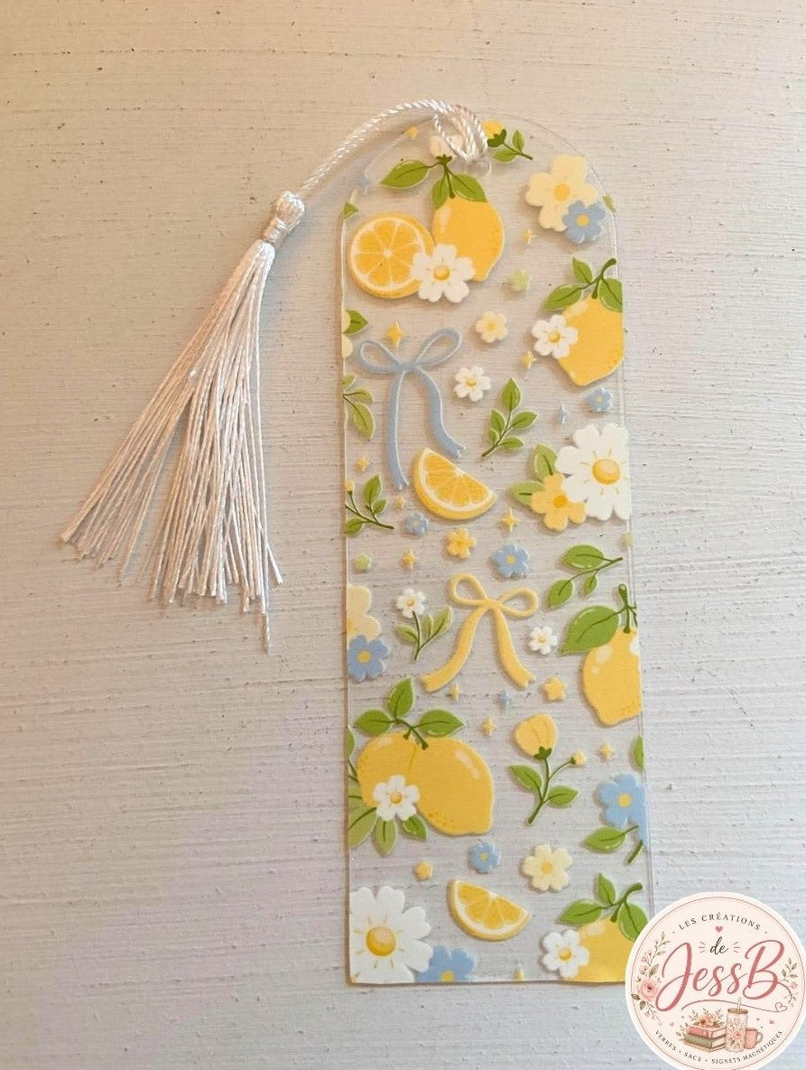 Signet acrylique – Citrons & Boucles
