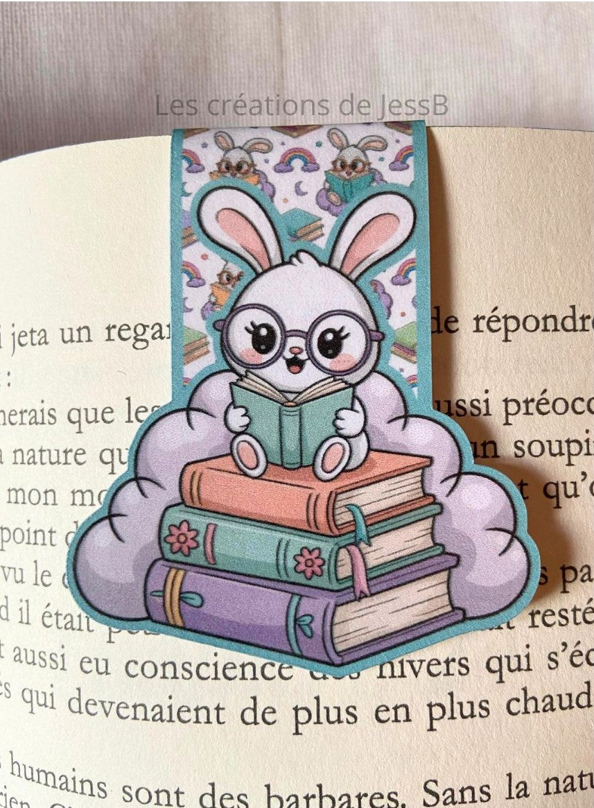 Signet magnétique - Lapin nuage