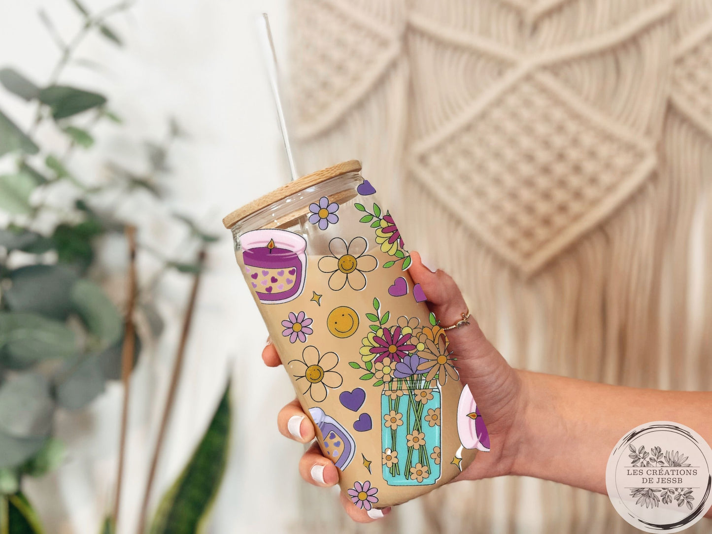 Verre en Vitre 16 oz – Fleurs & Bougies