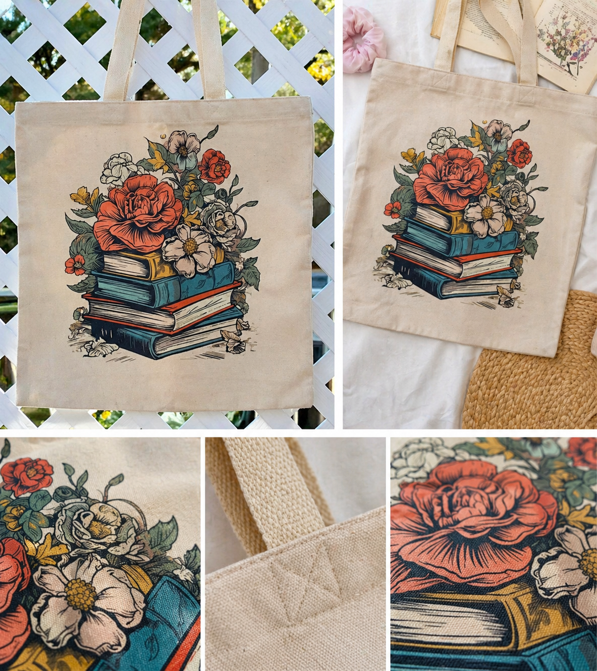 Tote bag - Livre fleur