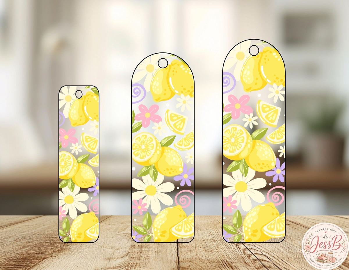 Signet acrylique – Citron & Fleurs