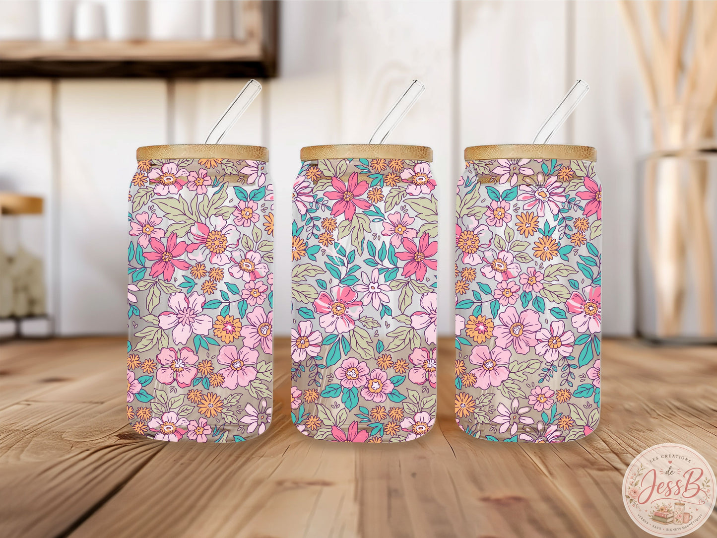 Verre 16 oz – Jardin Pastel