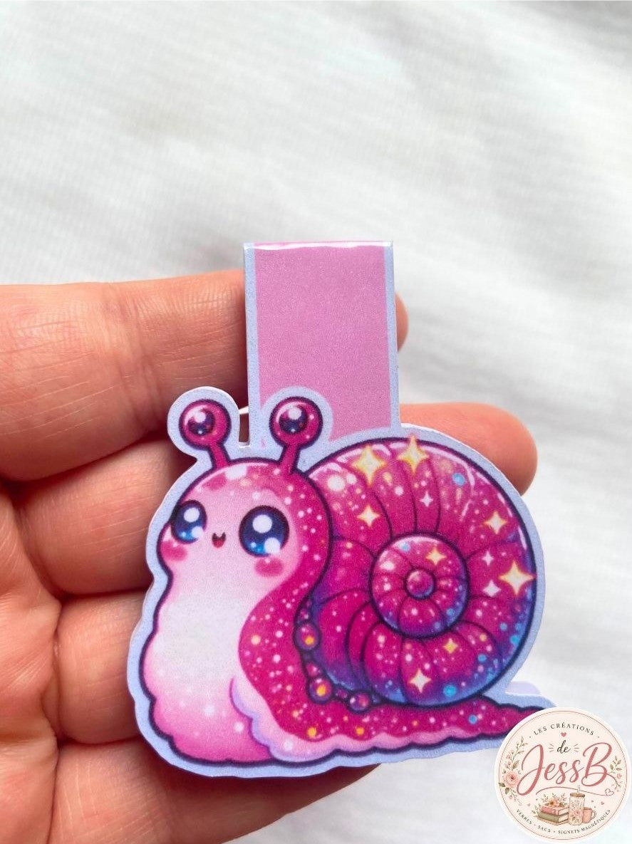 Signet magnétique – Escargot rose
