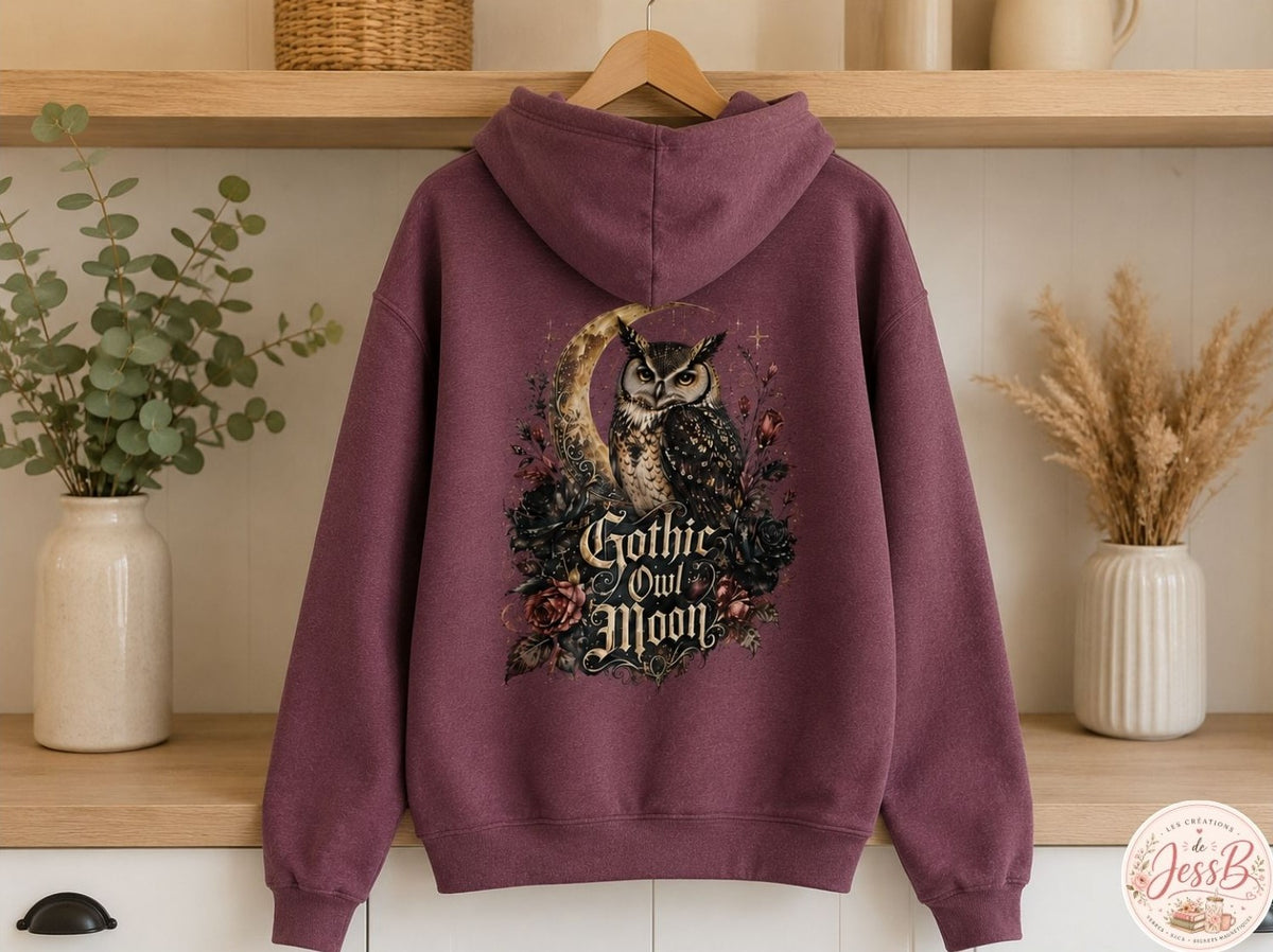 Hoodie - Dark Owl Moon