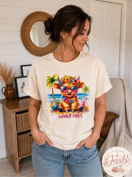 Chandail adulte – Vache Highland Summer