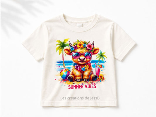 Chandail enfant – Vache Highland Summer
