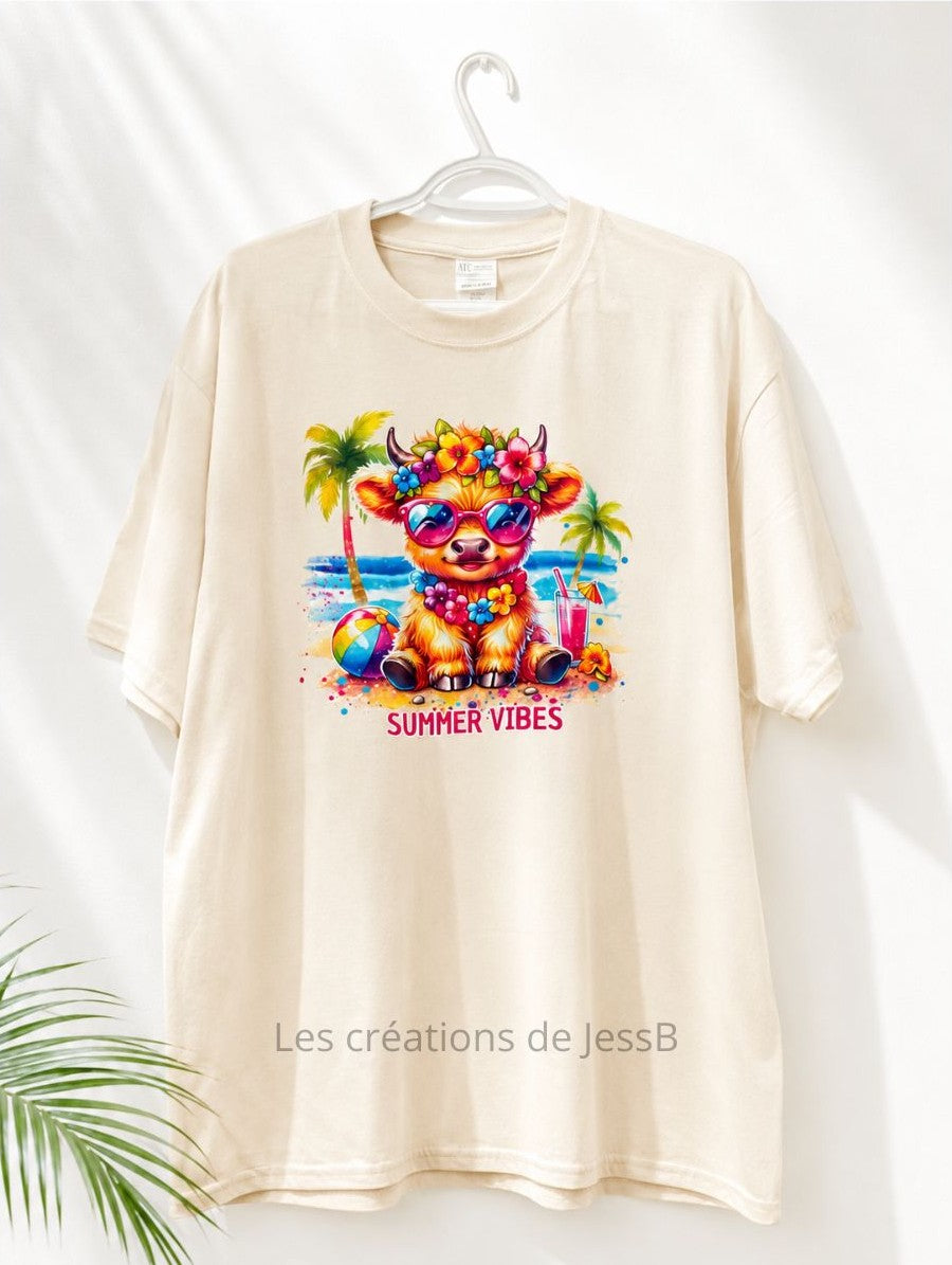 Chandail adulte – Vache Highland Summer