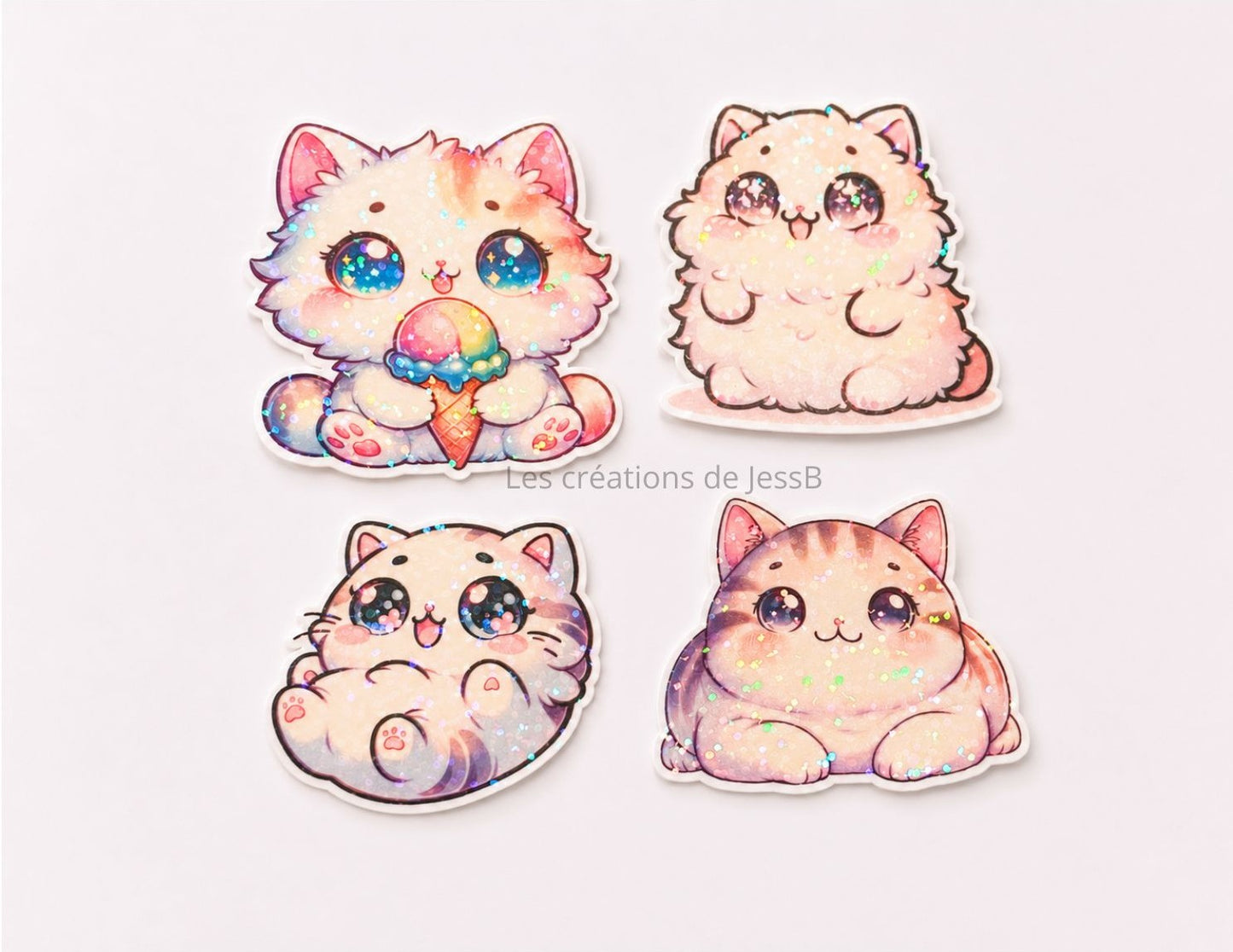 Kit de stickers chats kawaii