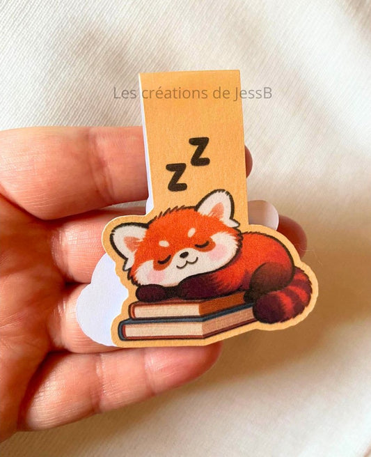 Signet magnétique - Panda Roux dormeur