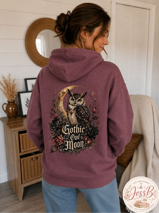 Hoodie - Dark Owl Moon