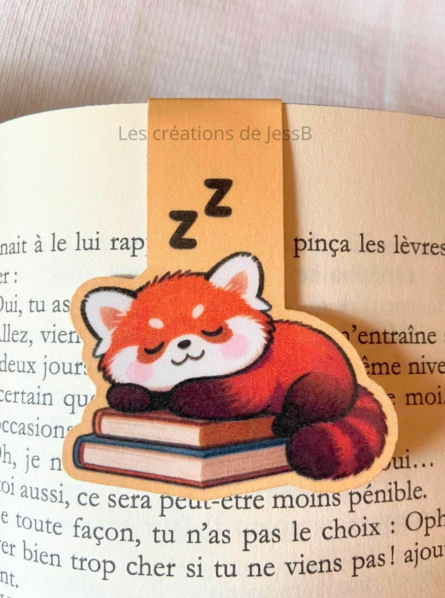 Signet magnétique - Panda Roux dormeur