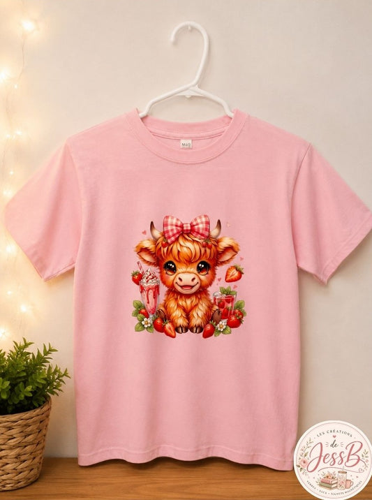 Chandail enfant – Vache fraise