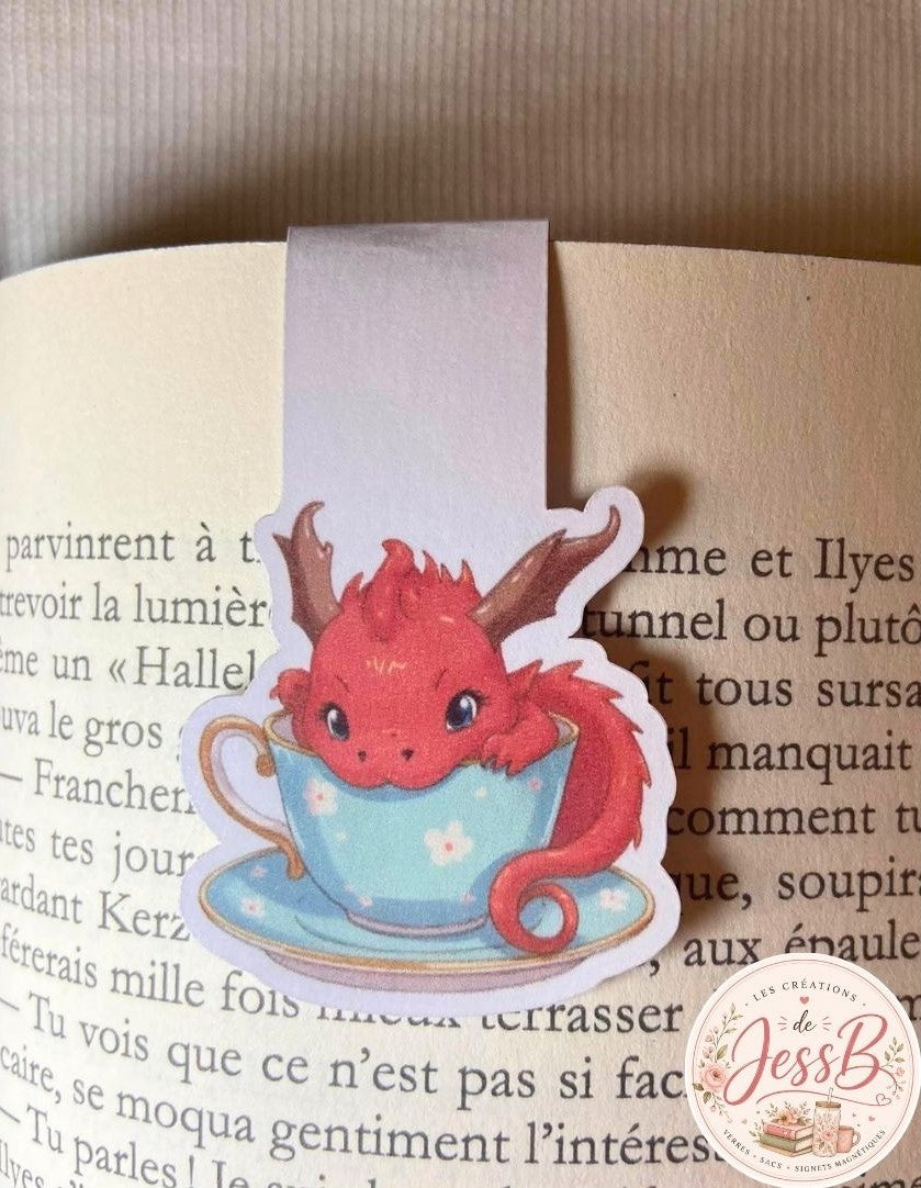Signet magnétique - Dragon au Tasse de Thé