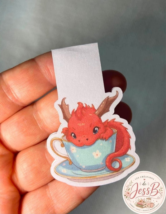 Signet magnétique - Dragon au Tasse de Thé