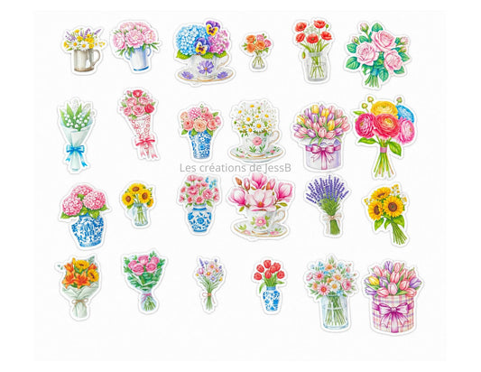 Kit de stickers Fleurs