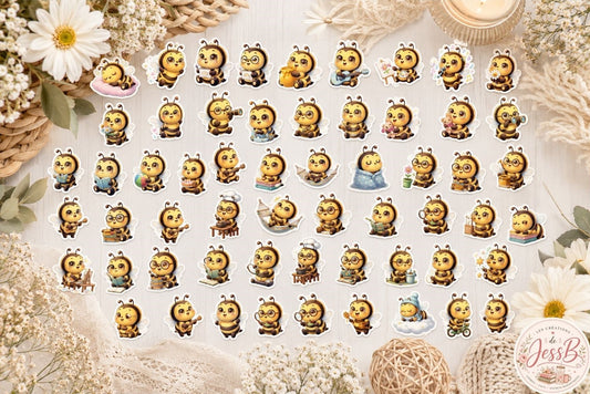 Kit de 50 stickers - Abeille